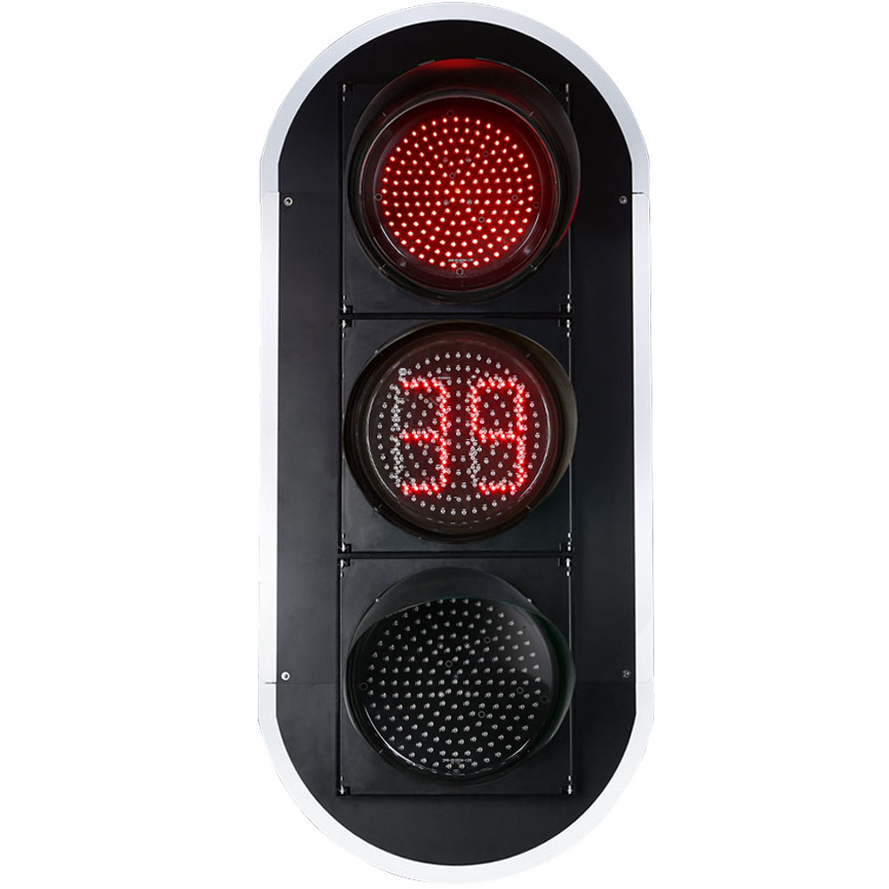 Lampu Isyarat Bola Penuh Merah/Kuning/Hijau Kuasa Rendah dengan Pemasa Undur