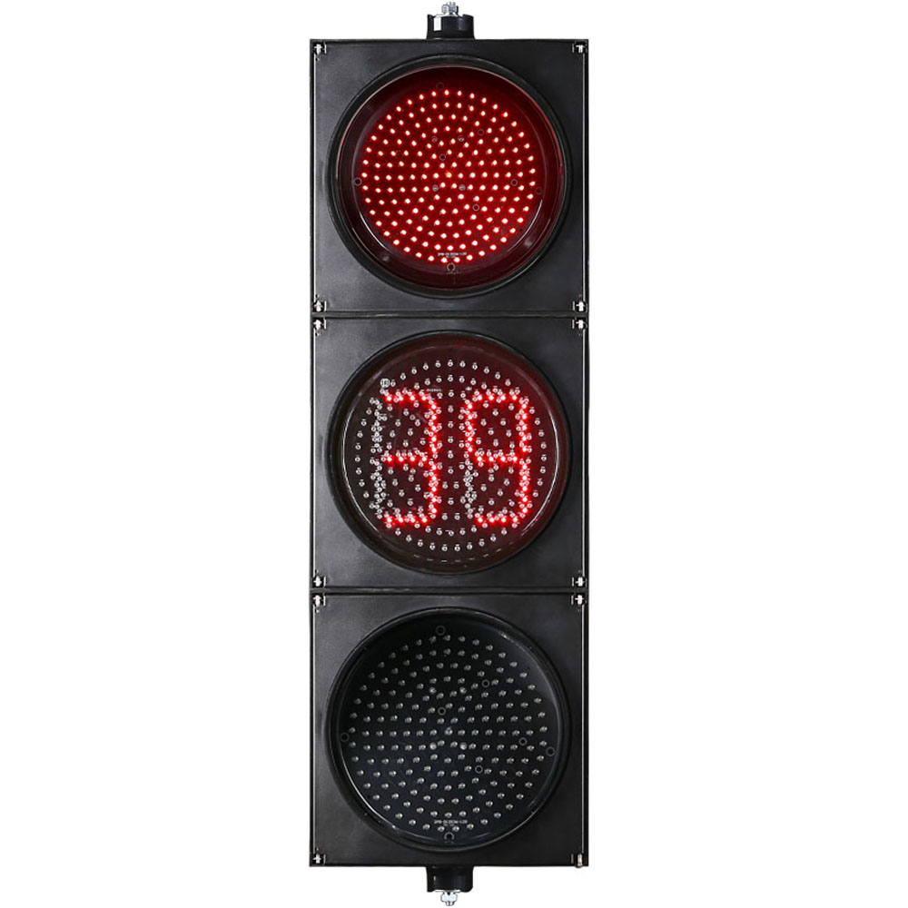 Lampu Isyarat Bola Penuh Merah/Kuning/Hijau Kuasa Rendah dengan Pemasa Undur