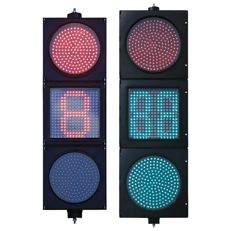 Lampu Isyarat Bola Penuh Merah/Kuning/Hijau Kuasa Rendah dengan Undur Dot Matrix