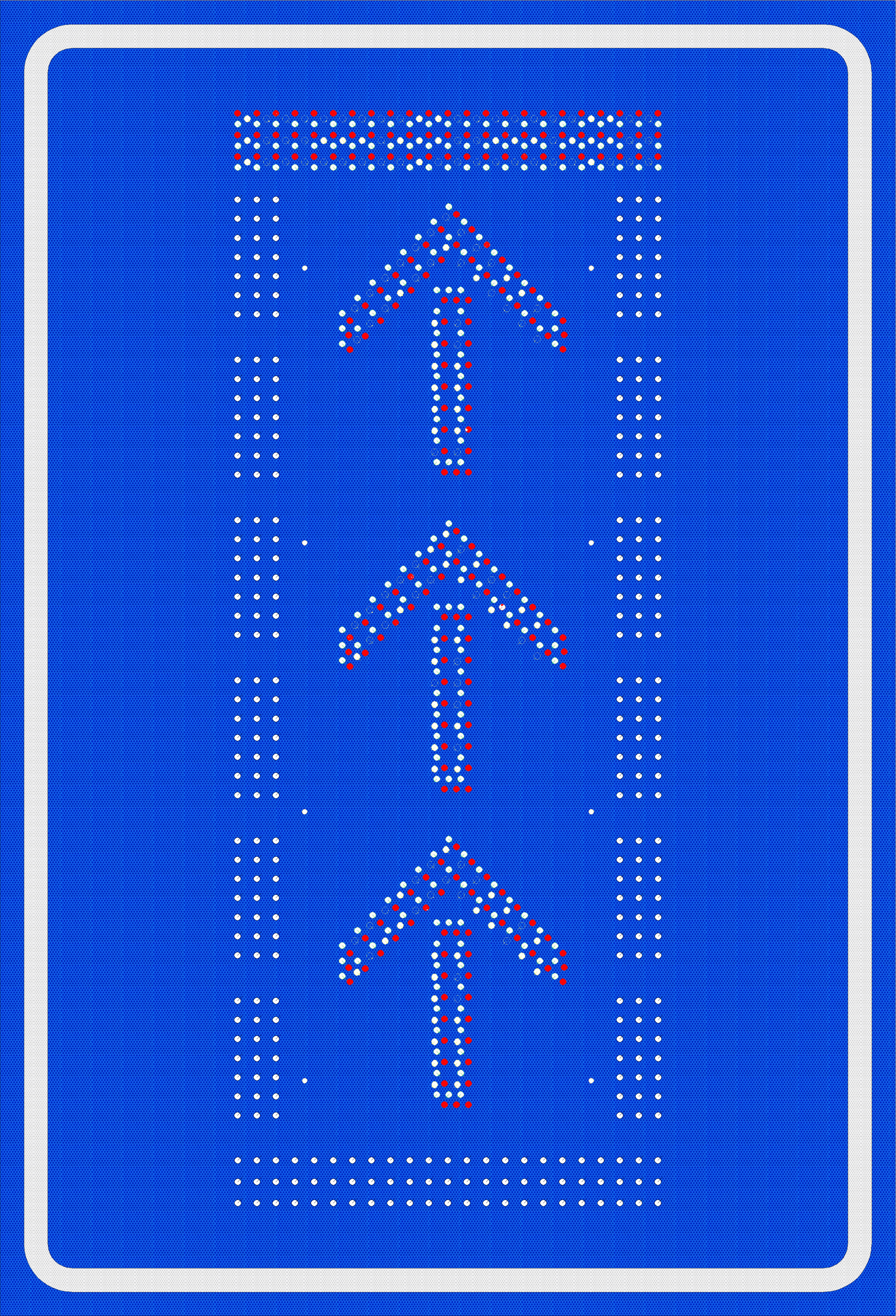 Belok Kiri Papan Tanda Jalan atau Teruskan Lurus Papan Tanda